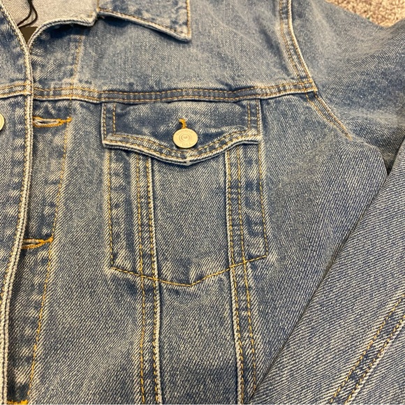 NWT Hudson Denim Long Sleeve Button Down Trucker Jacket L/XL - Picture 3 of 15